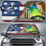 Maxcorners Mahi-Mahi Fishing United States Zipper All Over Printed Custom Name 3D Sun Shade