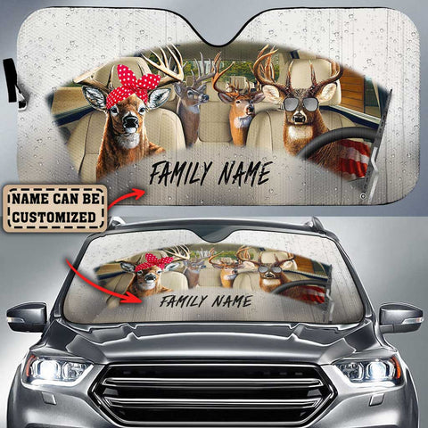 Maxcorners Deer On The Rain All Over Printed 3D Personalized Sun Shade