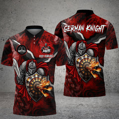 Maxcorners Darts Shirt Knight Fire Shield Multioptions Personalized Name, Team Name Unisex 3D Shirt For Danyel