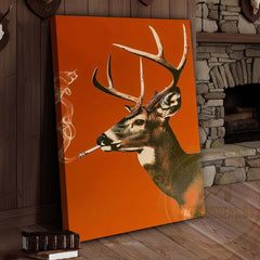 Maxcorners Deer Pop Art with Smoke Wrapped Canvas