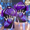 Maxcorners Bowling Bowling Ball Speed Motion Lines Crashing Pins Carbon Fiber Honeycomb Texture Multi Options Personalized Name, Team Name Unisex 3D Shirt (4 Colors)