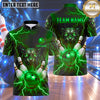 Maxcorners Bowling Roaring Panther Head Electric Lightning Strike Bowling Ball Crashing Pins Multi Options Personalized Name, Team Name Unisex 3D Shirt (5 Colors)