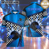 Maxcorners Bowling Racing Checkered Flag Grid Motion Lines Fast Speed Bowling Ball Strike Crashing Pins Multi Options Personalized Name, Team Name Unisex 3D Shirt (5 Colors)