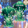 Maxcorners Bowling Fiery Flaming Skulls Inferno Flame Burst Bowling Ball Strike Crashing Pins Multi Options Personalized Name, Team Name Unisex 3D Shirt (5 Colors)