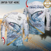 Maxcorners Fishing Golden Line Skinfish Pattern Sport Custom Name & Team Name 3D Shirts (8 Fish Species)
