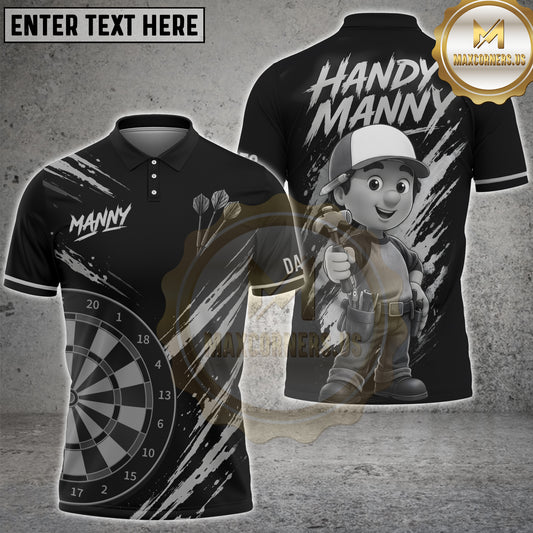 Maxcorners Darts Personalized Name, Team Name 3D Shirt For Manny