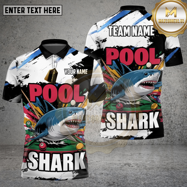 Maxcorners Billiards   Pool Shark Ball Style Multioptions Personalized Name, Team Name Unisex 3D Shirt