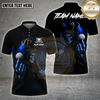 Maxcorners Grim Reaper Golf Polo Shirt, Customized Name & Team Name 3D Shirts (4 Colors)