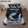 Maxcorners Fishing Black Water Splash Personalized Name Unisex 3D Bedding Set