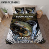 Maxcorners Fishing Black Water Splash Personalized Name Unisex 3D Bedding Set