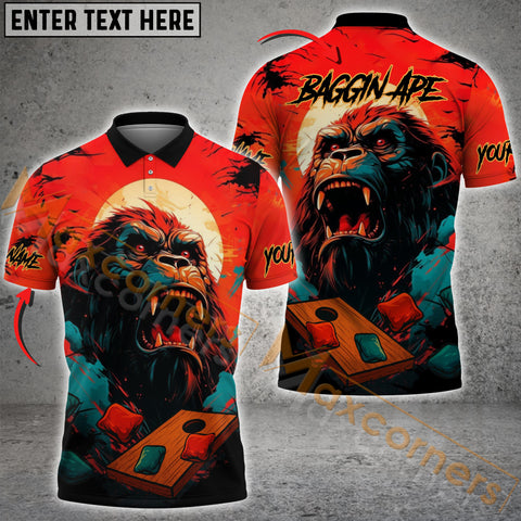 Maxcorners Bowling And Pins Multicolor Godzilla Pattern Customized Name 3D Shirt For Cool