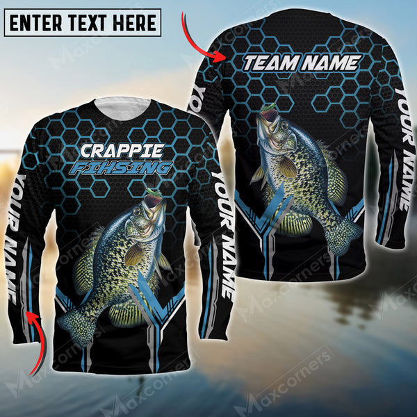 Maxcorner Crappie Fishinng Personalized 3D Long Sleeve Shirt