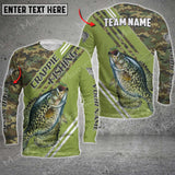 Maxcorner Crappie Fishing Green Camo Personalized 3D Long Sleeve Shirt