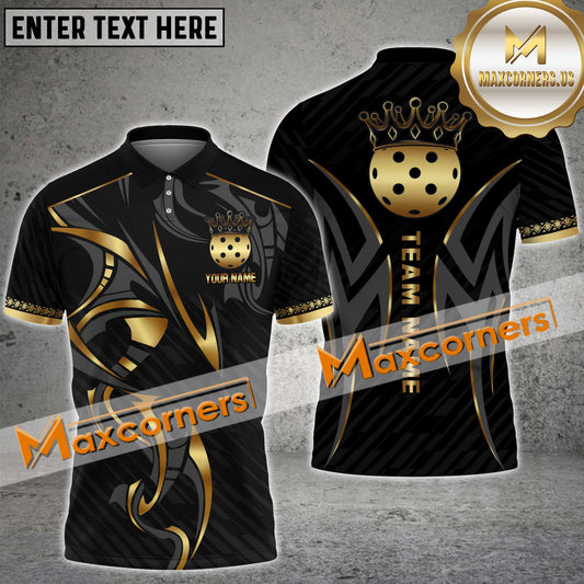 Maxcorners Pickleball Multicolor Premium Pattern  Personalized Name, Team Name 3D Shirt