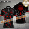 Maxcorners Customized Name Golf Crown Premium Ball Pattern Multicolor Option 3D Polo Shirt