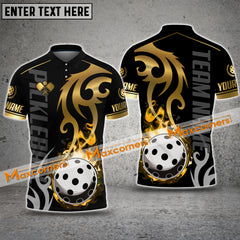 Maxcorners Pickleball Multicolor Crown Premium Pattern Personalized Name, Team Name 3D Shirt