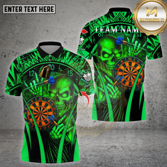 Maxcorners Darts Shirt Flame Skull Multioptions Personalized Name, Team Name Unisex 3D Shirt (4 Colors)