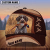 Maxcorners Hunting Dog Pheasant Bird Hunting Leather Stitched Reeds Personalized Name 3D Cap