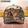 Maxcorners Hunting Dog Pheasant Hunting Country Field Camo Badge Personalized Name 3D Cap
