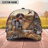 Maxcorners Hunting Dog Pheasant Hunting Country Field Camo Badge Personalized Name 3D Cap