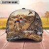 Maxcorners Hunting Dog Pheasant Hunting Country Field Camo Badge Personalized Name 3D Cap
