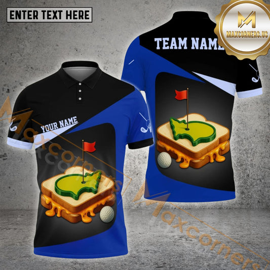 Maxcorners Pimento Cheese Pattern Golf Ball Multicolor Options Personalized Name, Team Name 3D Shirt (4 Colors)