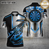 Maxcorners Darts Black Gold Bullseye Personalized Name, Team Name 3D Shirt (5 Colors)