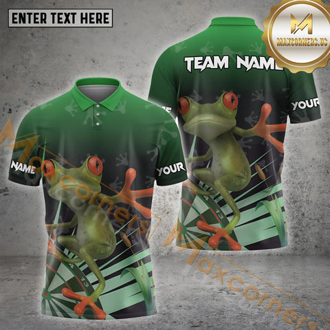 Maxcorners Darts Funny Tree Frog Jungle Style Options Personalized Name, Team Name 3D Shirt