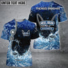 Maxcorners Fishing Personalized Name, Team Name Long Sleeve Shirt For Martin Vaughn