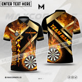 Maxcorners Darts Metal And Fire Flame Color Options Personalized Name, Team Name  3D Shirt (4 colors)