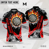 Maxcorners Darts Flame Declare War Color Options Personalized Name, Team Name  3D Shirt (4 colors)