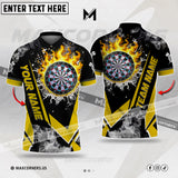 Maxcorners Darts Flame Declare War Color Options Personalized Name, Team Name  3D Shirt (4 colors)