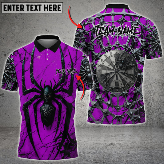 Maxcorners Darts Shirt Black Widow Spider Web Multicolor Options Personalized Name, Team Name 3D Shirt For Michael Webb