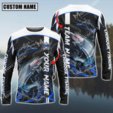 Maxcorner Chinook Fishing With Bait Blue Jersey Sport  Sun Protection Personalized Name And Team Name Long Sweat Shirt