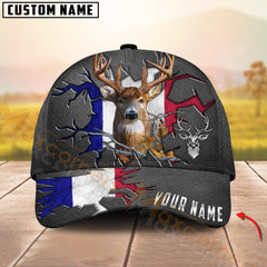 Maxcorners Deer Hunting Cap Crack Flag Personalized Name 3D Cap (4 Colors)