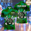 Maxcorners Bowling Angry Smirking Bowling Ball Character Fiery Flame Aura Crashing Pins Geometric Pattern Multi Options Personalized Name, Team Name Unisex 3D Shirt (4 Colors)