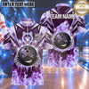 Maxcorners Bowling Wild Beast Wolf Howling Silhouette Bowling Ball Character Freezing Ice Flame Frost Icicles Multi Options Personalized Name, Team Name Unisex 3D Shirt (4 Colors)