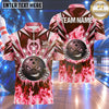 Maxcorners Bowling Wild Beast Wolf Howling Silhouette Bowling Ball Character Freezing Ice Flame Frost Icicles Multi Options Personalized Name, Team Name Unisex 3D Shirt (4 Colors)