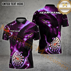 Maxcorners Panther Power Darts  Personalized Name, Team Name 3D Polo Shirt (4 Colors)