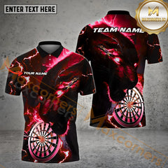 Maxcorners Panther Power Darts  Personalized Name, Team Name 3D Polo Shirt (4 Colors)