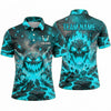 Maxcorners Bowling Polo Shirt Molten Lava Monster Face Cracked Rocks Flaming Aura Ball Pins Multi Options Personalized Name, Team Name Unisex 3D Shirt (4 Colors)