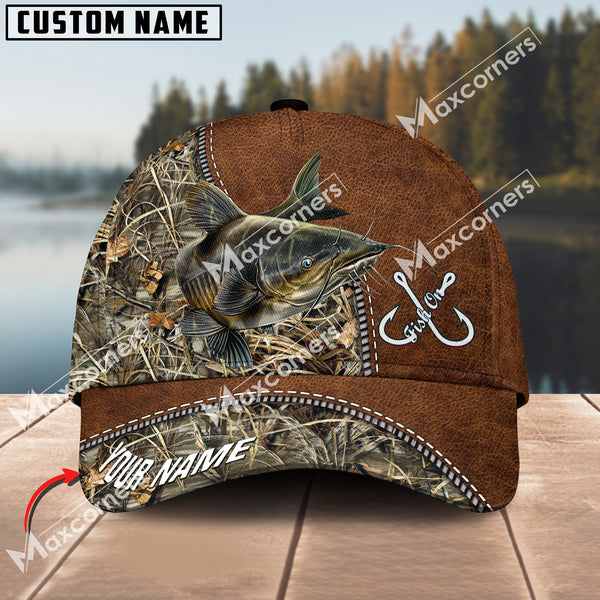 Maxcorners Catfish Fishing Camo Pattern Personalized Classic 3D Cap