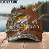 Maxcorners Walleye Fishing Camo Pattern Personalized Classic 3D Cap