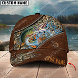 Maxcorners Pike Fishing Leather Pattern Personalized Classic 3D Cap