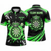 Maxcorners Darts Polo Shirt Royal Crown Jewels Wreath Paint Splatter Diamond Flight Target Board Multi Options Personalized Name, Team Name Unisex 3D Shirt (5 Colors)