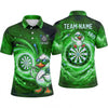 Maxcorners Darts Polo Shirt Duck Mascot Sunglasses Flying Shooting Star Cosmic Target Board Multi Options Personalized Name, Team Name Unisex 3D Shirt (5 Colors)