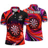 Maxcorners Darts Polo Shirt Fluid Swirl Water Bubbles Liquid Wave Target Board Multi Options Personalized Name, Team Name Unisex 3D Shirt (5 Colors)