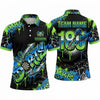 Maxcorners Darts Polo Shirt Street Art Graffiti Text Paint Splatter Dripping Arrow Target Board Multi Options Personalized Name, Team Name Unisex 3D Shirt (4 Colors)