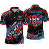 Maxcorners Darts Polo Shirt Street Art Graffiti Text Paint Splatter Dripping Arrow Target Board Multi Options Personalized Name, Team Name Unisex 3D Shirt (4 Colors)