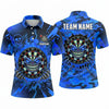 Maxcorners Darts Polo Shirt Monster Face Sharp Teeth Camo Pattern Skulls Dripping Slime Target Board Multi Options Personalized Name, Team Name Unisex 3D Shirt (5 Colors)